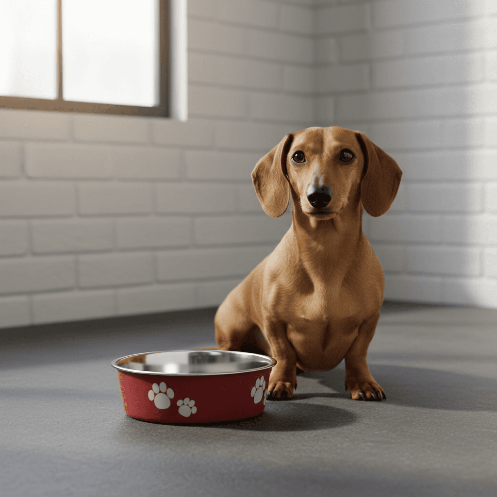 Gamelle anti-dérapante rouge en acier inox avec motifs pour chien et chat