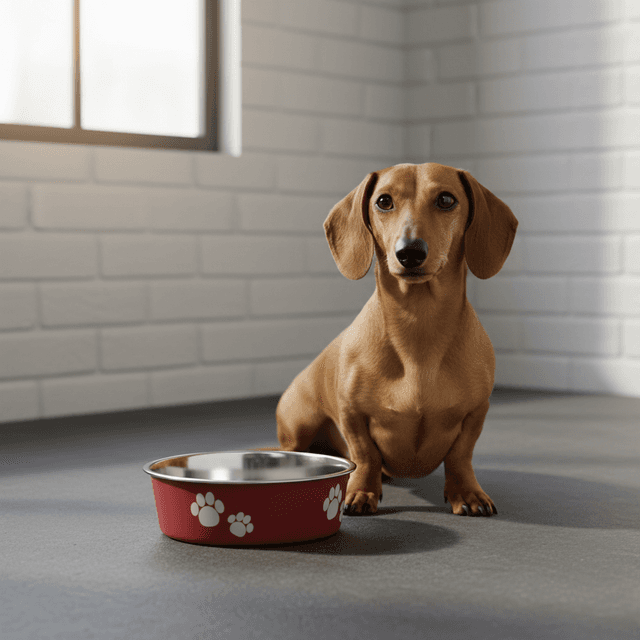 Gamelle anti-dérapante rouge en acier inox avec motifs pour chien et chat
