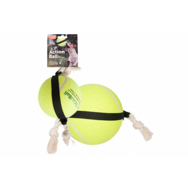 Jouet pour chien balle de tennis à corde ActionBall Flamingo