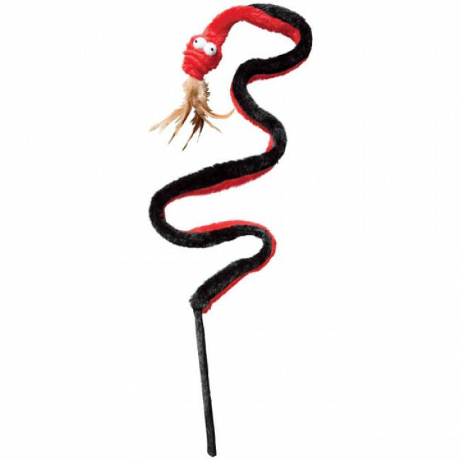 Jouet serpent peluche avec plumes et herbe à chat KONG