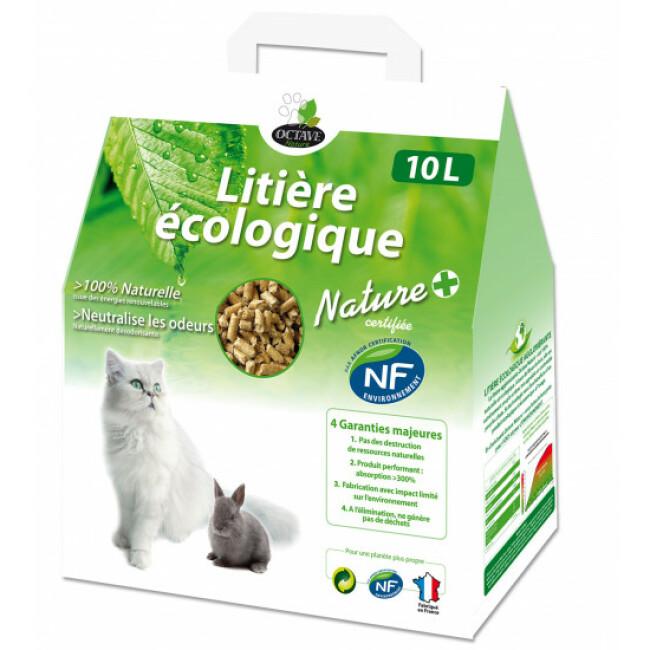 Litière écologique naturelle pour chats et rongeurs en granules Naturlys Sac 10 litres