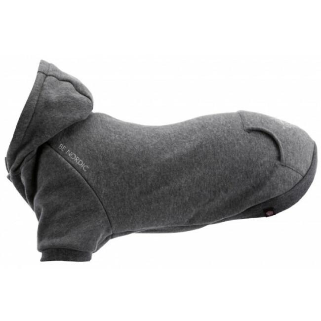 Manteau sweat à capuche pour chien Flensburg Trixie - Coloris Gris
