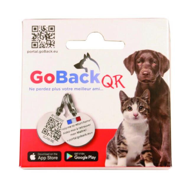 Médaille GoBack QR avec QR code pour chien ou chat
