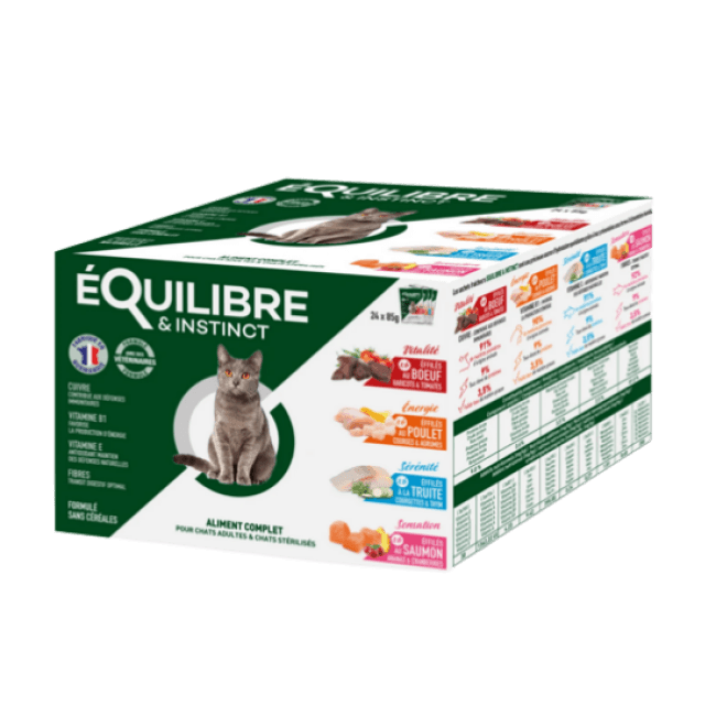 Multipack Effilés Equilibre et Instinct pour chat stérilisé