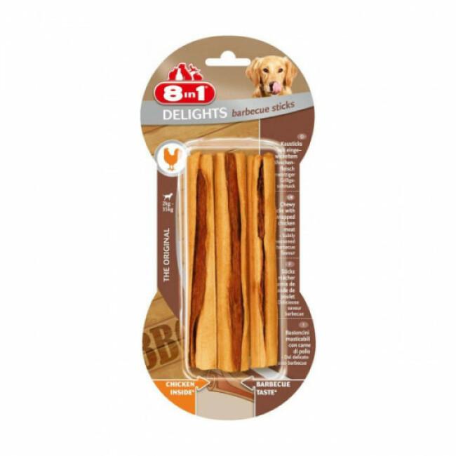 Os à mâcher pour chien barbecue friandise Delights 8 in 1 - 3 sticks
