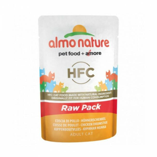 Pâtée pour chat HFC Raw Pack Almo Nature - Lot de 6 pochons 55 g