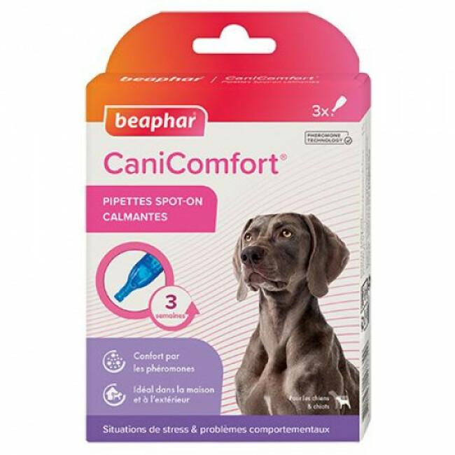 Pipettes calmantes CaniComfort aux phéromones pour chien et chiot