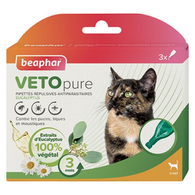 Pipettes répulsives antiparasitaires VETOpure Beaphar pour chat