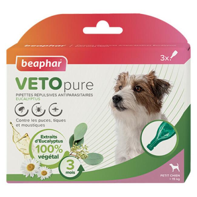 Pipettes répulsives antiparasitaires VETOpure Beaphar pour chien