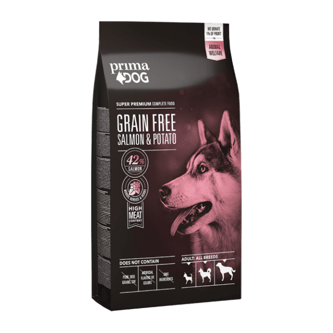 PrimaDog Grain Free - Croquettes sans céréales pour chien adulte