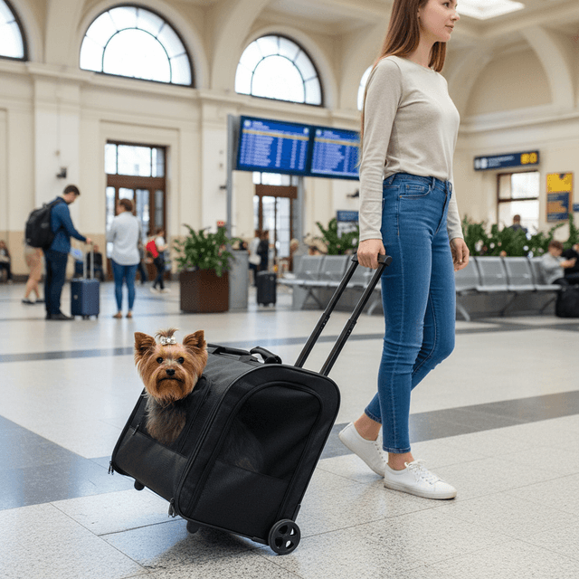 Sac de transport avec roulettes pour petit chien