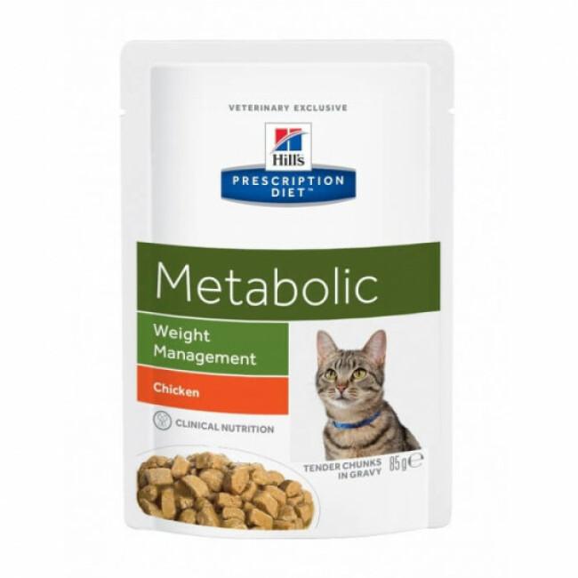 Sachets Hill's pour chat Hill's Prescription Diet Feline Metabolic 12 x 85 g