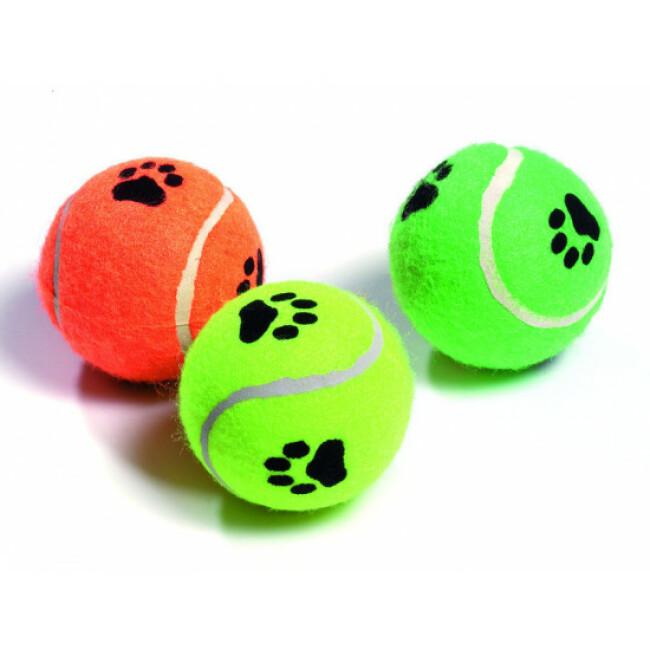 Set de 3 balles de tennis pour chien avec motifs Karlie