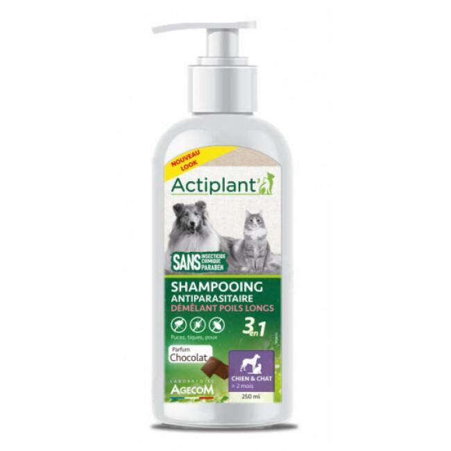 Shampoing antiparasitaire 2 en 1 pour chien et chat Agecom flacon de 250 ml