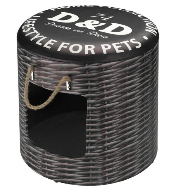 Siège Petbox Rattan avec abri pour chats ou petits chiens