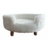 Sofa doux pour chat ou petit chien - Coloris Blanc