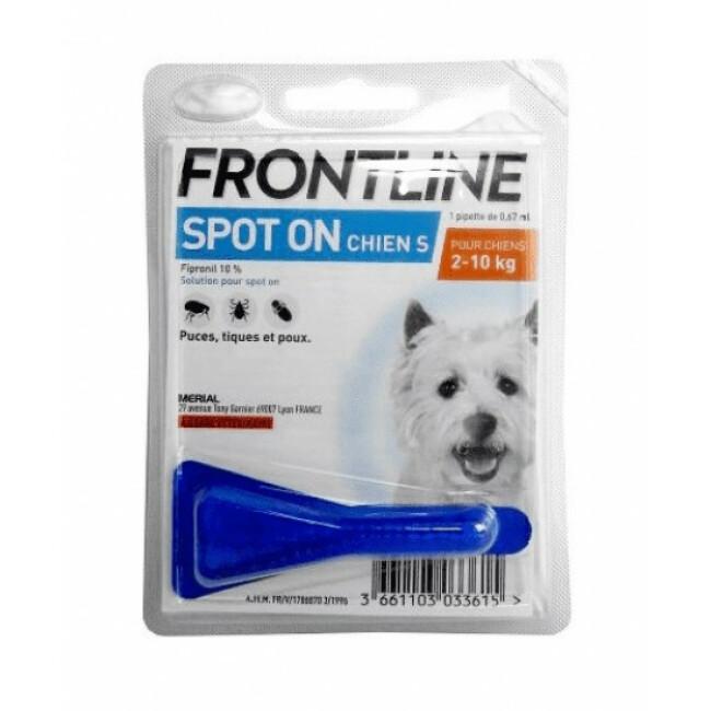 Soin antiparasitaire Frontline Spot On boîte 1 pipette pour chiens