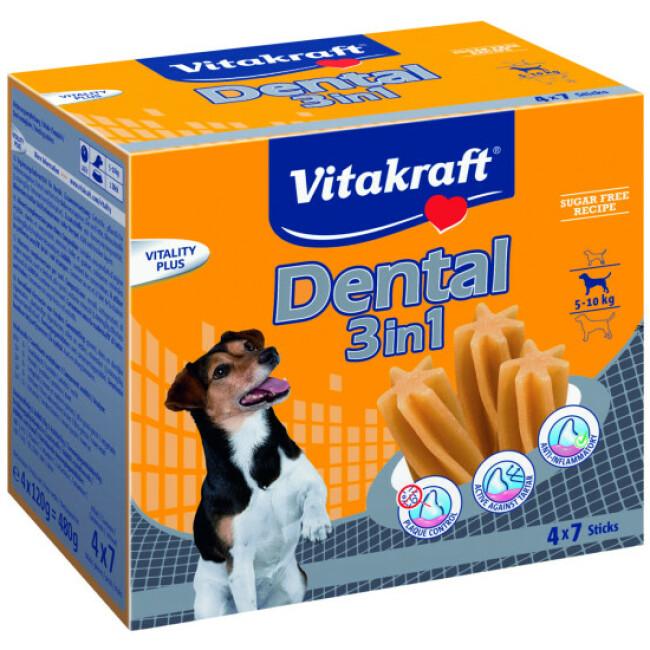 Sticks dentaires 3 en 1 Multipack Dental 4 * 7 sticks pour chiens