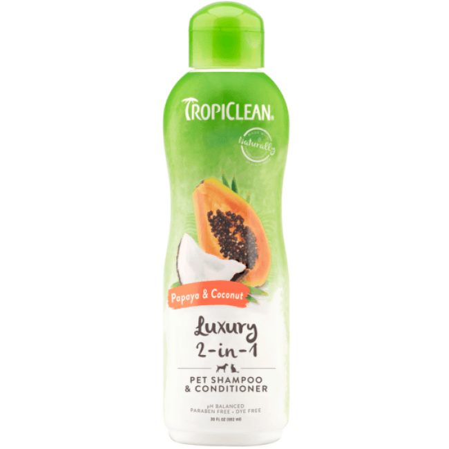 Tropiclean shampooing 2 in 1 luxury pour chien et chat