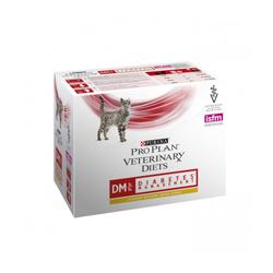 Boîtes Pro Plan Veterinary Diet DM St/Ox Diabetes Management pour chats Poulet 10 sachets 85 g