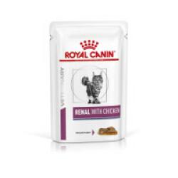 Bouchées Royal Canin Veterinary Diet Renal pour chats Bouchées en sauce Poulet 12 Sachets 85 g