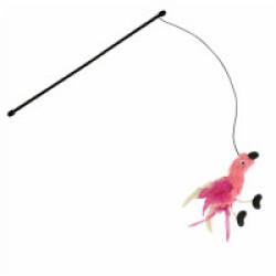 Canne à pêche avec peluche et plumes pour chat KONG Feather Teaser