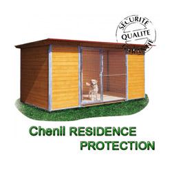 Chenil bois résidence protection pour chien & chat